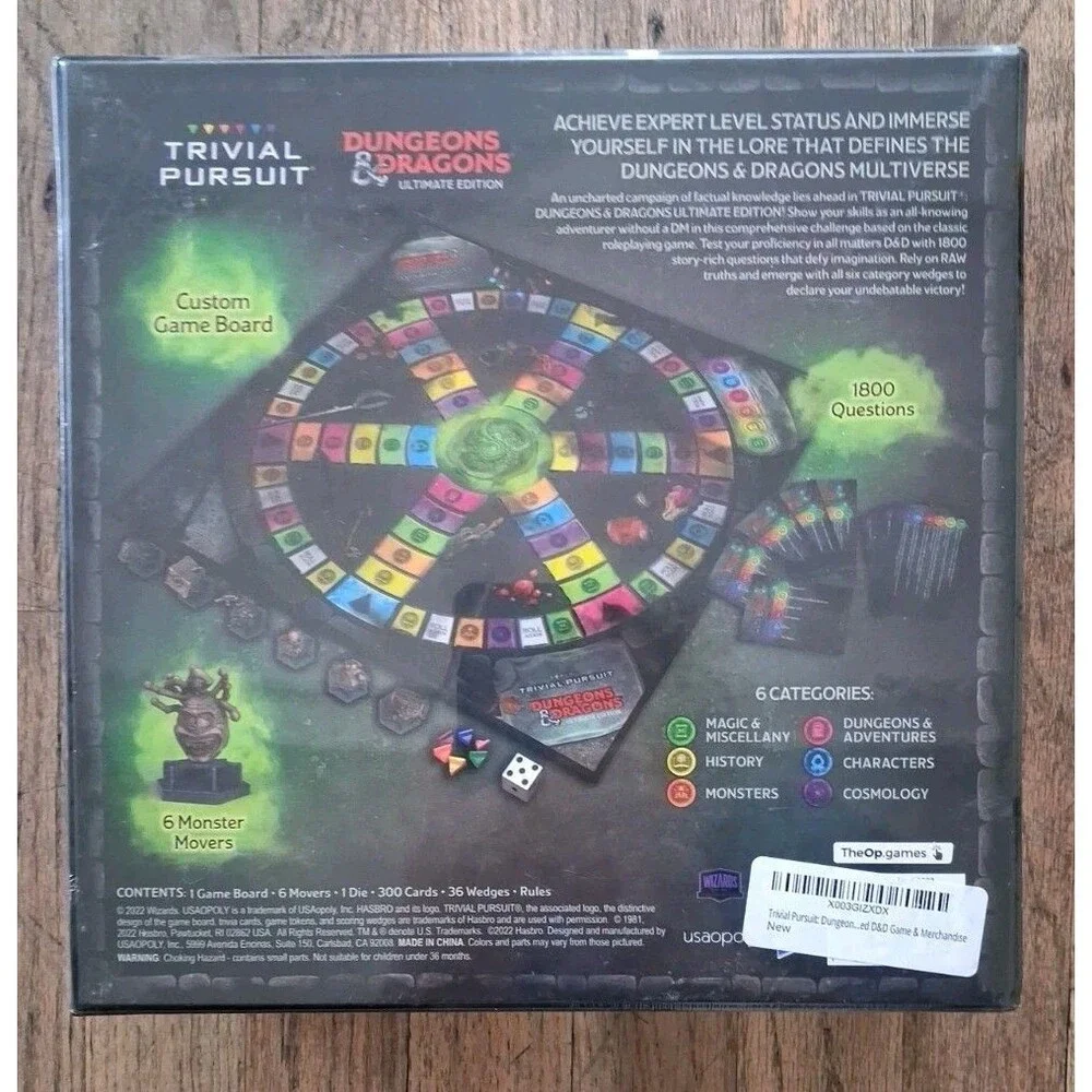 Dungeons Dragons D&D Ultimate Edition Trivial Pursuit Trivia Board Game NEW